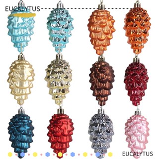 Eutus จี้พลาสติก เนื้อแมตต์ 9 ซม. สําหรับแขวนตกแต่งคริสต์มาส ปาร์ตี้ 8 ชิ้น