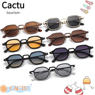 Cactu แว่นตากันแดด Y2K UV400 กรอบโลหะ ทรงสี่เหลี่ยม ขนาดเล็ก สไตล์พังก์ สําหรับผู้หญิง และผู้ชาย