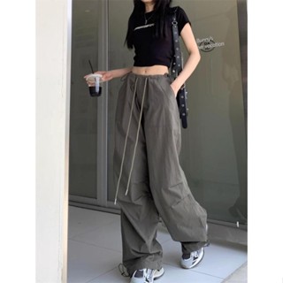 เสื้อยืดลําลอง แขนสั้น พิมพ์ลาย สีดํา และกางเกงขากว้าง ทรงหลวม สไตล์วินเทจ สําหรับสตรี