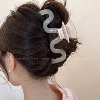 Large size grab clip 2023 new summer ins simple shark clip hairpin female hair accessories on the back of the head