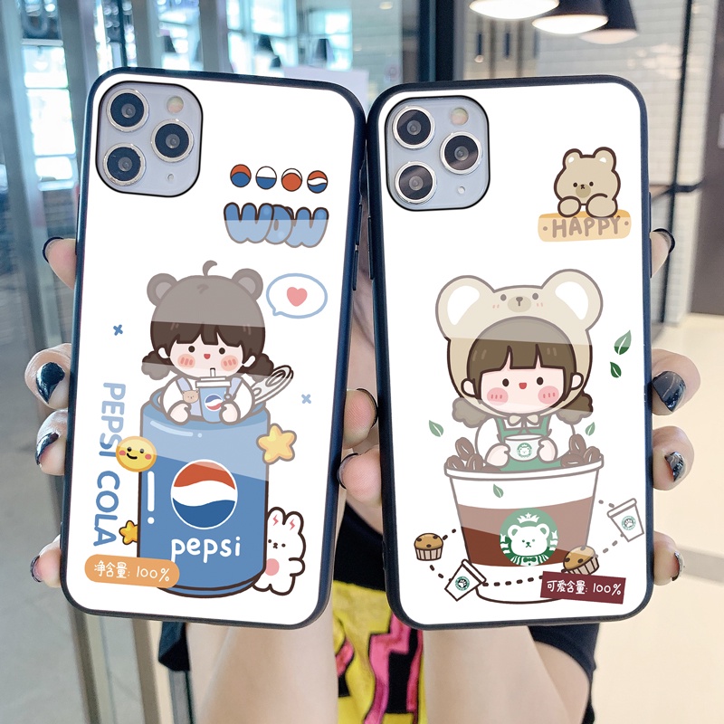 เคสโทรศัพท์มือถือแบบแก้วแข็ง-ลายการ์ตูนเด็กผู้หญิงน่ารัก-สําหรับ-huawei-nova-5t-6-5-4-pro-3e-4e-3i-5i-y90