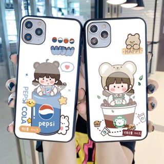 เคสโทรศัพท์ Samsung A5 A8 A7 A6 A9 J4 J8 J6 Plus 2018 ลายการ์ตูนเด็กผู้หญิงน่ารัก กระจกแข็ง เคสป้องกัน