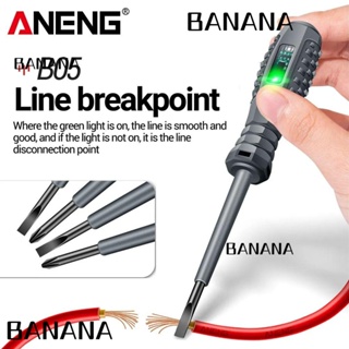 Banana1 ไขควง เครื่องมือช่างไฟฟ้า พร้อมตัวบ่งชี้ ปากกาทดสอบไฟฟ้า ANENG B05 Zero Live เครื่องตรวจจับอัจฉริยะ เหนี่ยวนําคํา / ปากกาเซ็นเซอร์แรงดันไฟฟ้า กากบาท ในครัวเรือน