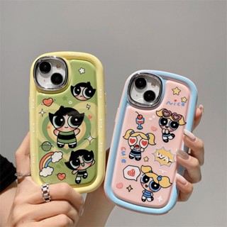 สาว Powerpuff น่ารัก เคสโทรศัพท์การ์ตูน compatible for เคสไอโฟน11 เคสไอโฟน 13 เคสไอโฟน 12 เคสไอโฟน 14 promax เคสไอโฟน XR เคสไอโฟน13promax เคสไอโฟน 14