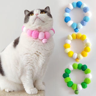 [Fluffy Pet] ปลอกคอ ลูกบอล น่ารัก ไล่โทนสี สีมาการอง สําหรับสัตว์เลี้ยง สุนัข แมว