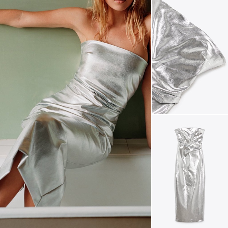 zara-23-ชุดเดรส-แต่งจับจีบด้านหลัง-แต่งผ่าข้าง-โลหะ-สไตล์ใหม่-แฟชั่นฤดูร้อน3152390