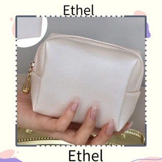 Ethel1 กระเป๋าใส่เครื่องประดับ กระเป๋าเครื่องสําอาง กันน้ํา มีซิป ขนาดเล็ก สวยงาม สําหรับผู้หญิง