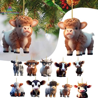 [Delicatesea] จี้รูปการ์ตูนวัวน่ารัก สําหรับตกแต่งบ้าน ต้นคริสต์มาส