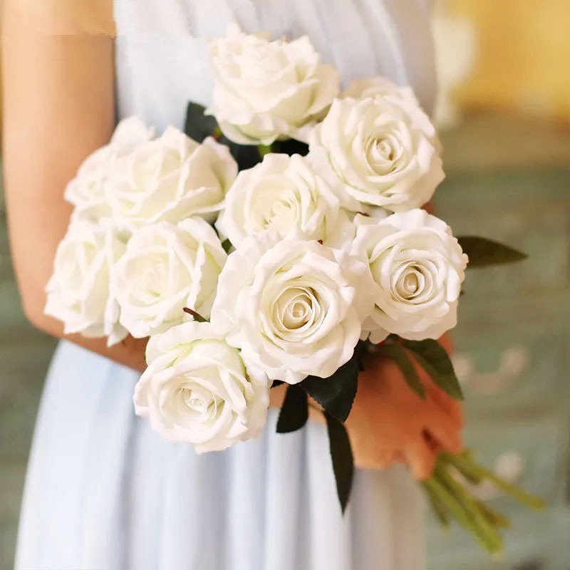 ดอกกุหลาบประดิษฐ์-คุณภาพสูง-สําหรับตกแต่งบ้าน-งานแต่งงาน-และในบ้าน