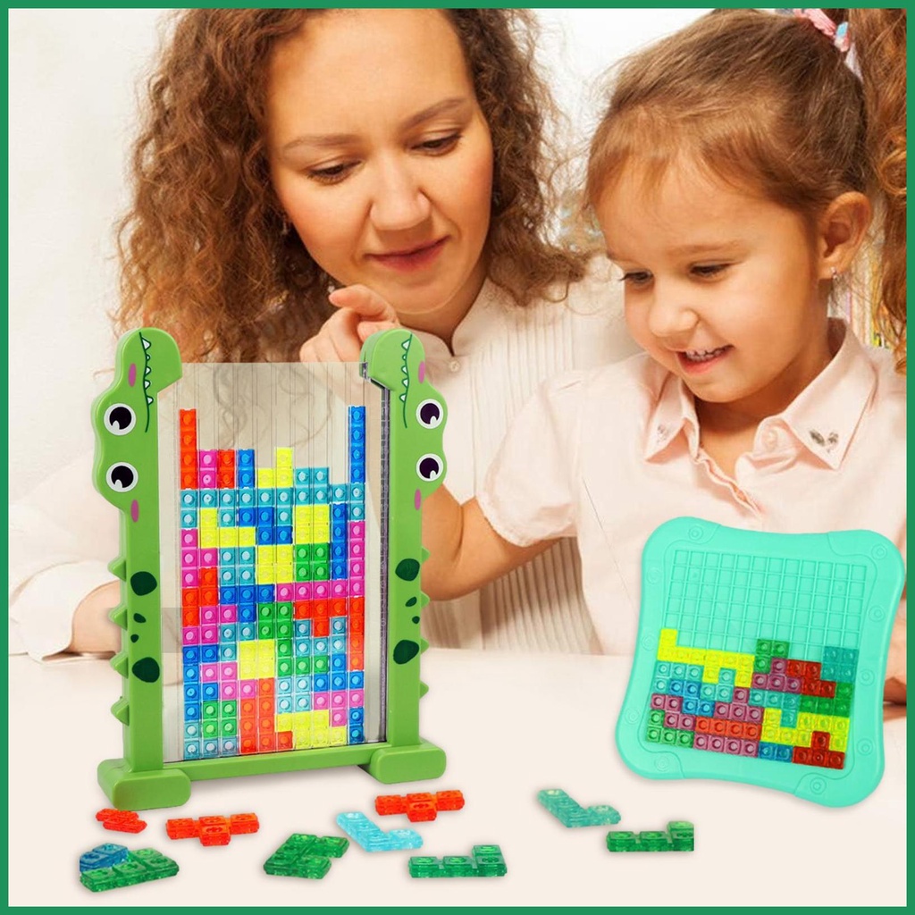 ของเล่นเพื่อการศึกษาปฐมวัยสำหรับเด็ก-tetris-จระเข้สองในหนึ่งเดียวที่สร้างสรรค์หลากหลายความสนุกสำหรับเด็กของเล่นเพื่อการศึกษาสมอง
