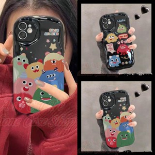 เคส Redmi Note 12 11 11S 10 9 8 Pro Redmi 12C 10 10C 10A 9 9A 9C Xiaomi MI POCO X5 X3 NFC Note12 Note11 Note10 Note9 relief frame Monster Family Soft Black Case