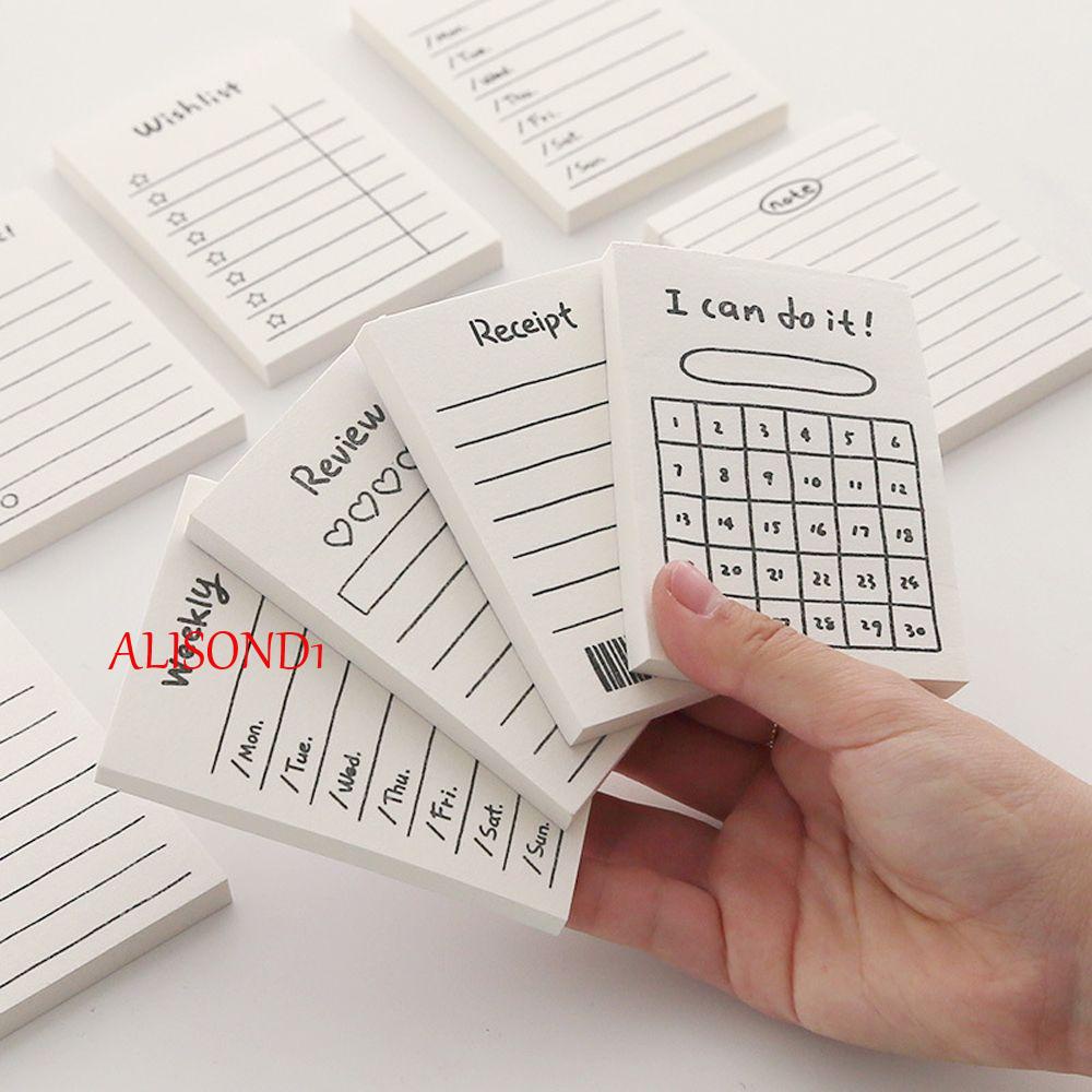 alisond1-กระดาษโน้ต-ขนาดเล็ก-ฉีกได้-50-แผ่น-อุปกรณ์สํานักงาน-สมุดบันทึก-เครื่องเขียนนักเรียน-เช็คลิสต์