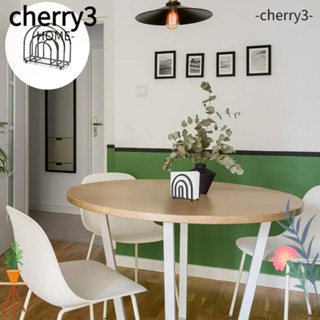 Cherry3 ชั้นวางผ้าเช็ดปาก โลหะ สีดํา ทําความสะอาดง่าย สําหรับใช้ในร่ม และกลางแจ้ง