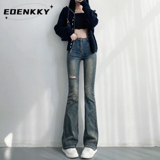 EOENKKY  กางเกงขายาว กางเกงยีสน์ผู้หญิง ทรงหลวม ๆ ตรง Retro Hip Hop Pants 2023 NEW Style  สไตล์เกาหลี Korean Style Comfortable รุ่นใหม่ A97L804 36Z230909