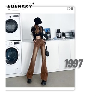 EOENKKY  กางเกงขายาว กางเกงยีสน์ผู้หญิง ทรงหลวม ๆ ตรง Retro Hip Hop Pants 2023 NEW Style  ทันสมัย พิเศษ Unique fashion A97L8AD 36Z230909