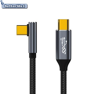 Btm สายชาร์จ USB C เป็น C 100W TypeC 90 องศา 10Gbps สําหรับแล็ปท็อป แท็บเล็ต