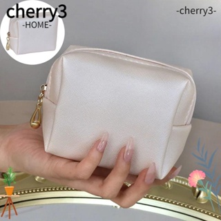 Cherry3 กระเป๋าเครื่องสําอาง กันน้ํา มีซิป ขนาดเล็ก สําหรับเดินทาง