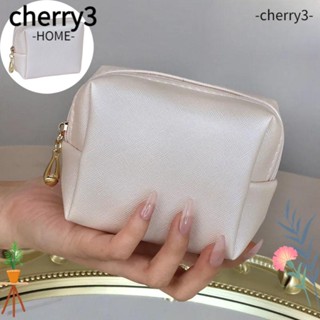 Cherry3 กระเป๋าเครื่องสําอาง กันน้ํา มีซิป ขนาดเล็ก สําหรับเดินทาง