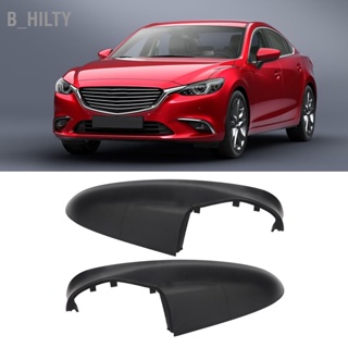 B_HILTY กระจกมองหลังครอบท้ายสีดำกันฝุ่นมุมโค้งมนสำหรับ Mazda 6 Atenza 2014-2017