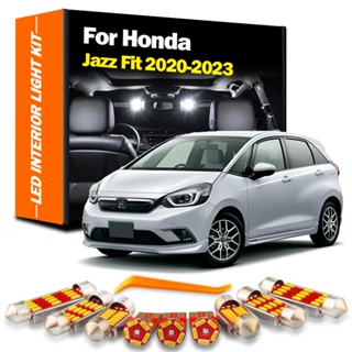 ชุดหลอดไฟอ่านหนังสือ LED แคนบัส ภายในรถยนต์ สําหรับ Honda Jazz Fit MK4 2020 2021 2022 2023 8 ชิ้น