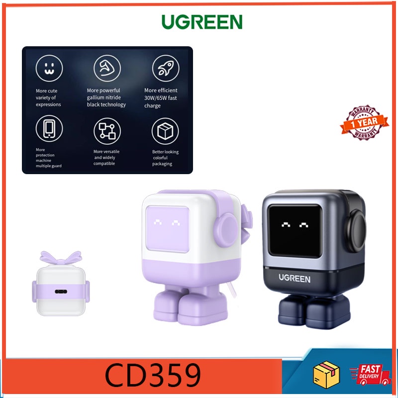 ugreen-อะแดปเตอร์ชาร์จ-30w-65w-แกลเลียมไนไตรด์-q-pai-สําหรับโทรศัพท์มือถือ-แท็บเล็ต-ชาร์จเร็ว