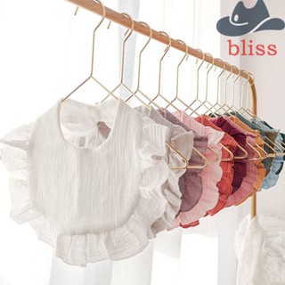 Bliss ผ้ากันเปื้อนน้ําลาย ผ้ากันเปื้อนน้ําลาย กระดุมแป๊ก สีพื้น สําหรับเด็กทารกแรกเกิด