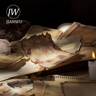 Jianwu แผ่นกระดาษเปล่า สไตล์วินเทจ สําหรับตกแต่งสมุดไดอารี่ 30 แผ่น