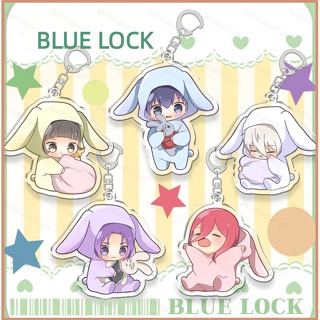 23 สีฟ้า ล็อค พวงกุญแจ อะนิเมะ พวงกุญแจอะคริลิค กระเป๋า จี้น่ารัก ชุดนอน Isagi Yoichi Hyouma พวงกุญแจ ของขวัญ