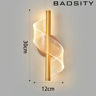 [Baosity] โคมไฟติดผนัง LED 12W แบบเกลียว อะลูมิเนียม สไตล์โมเดิร์น หรูหรา สําหรับตกแต่งผนัง ข้างเตียง ในร่ม
