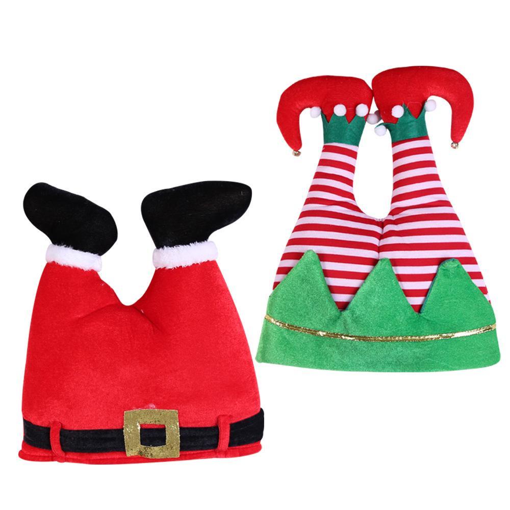 beauty-หมวกเอลฟ์-หมวกคริสต์มาส-ผ้าสักหลาด-ลายทาง-ประดับกระดิ่ง-ซานตาคลอส