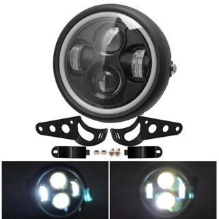 ไฟหน้ารถจักรยานยนต์ LED CG125 GN125 Harley Angel Eye สไตล์เรโทร