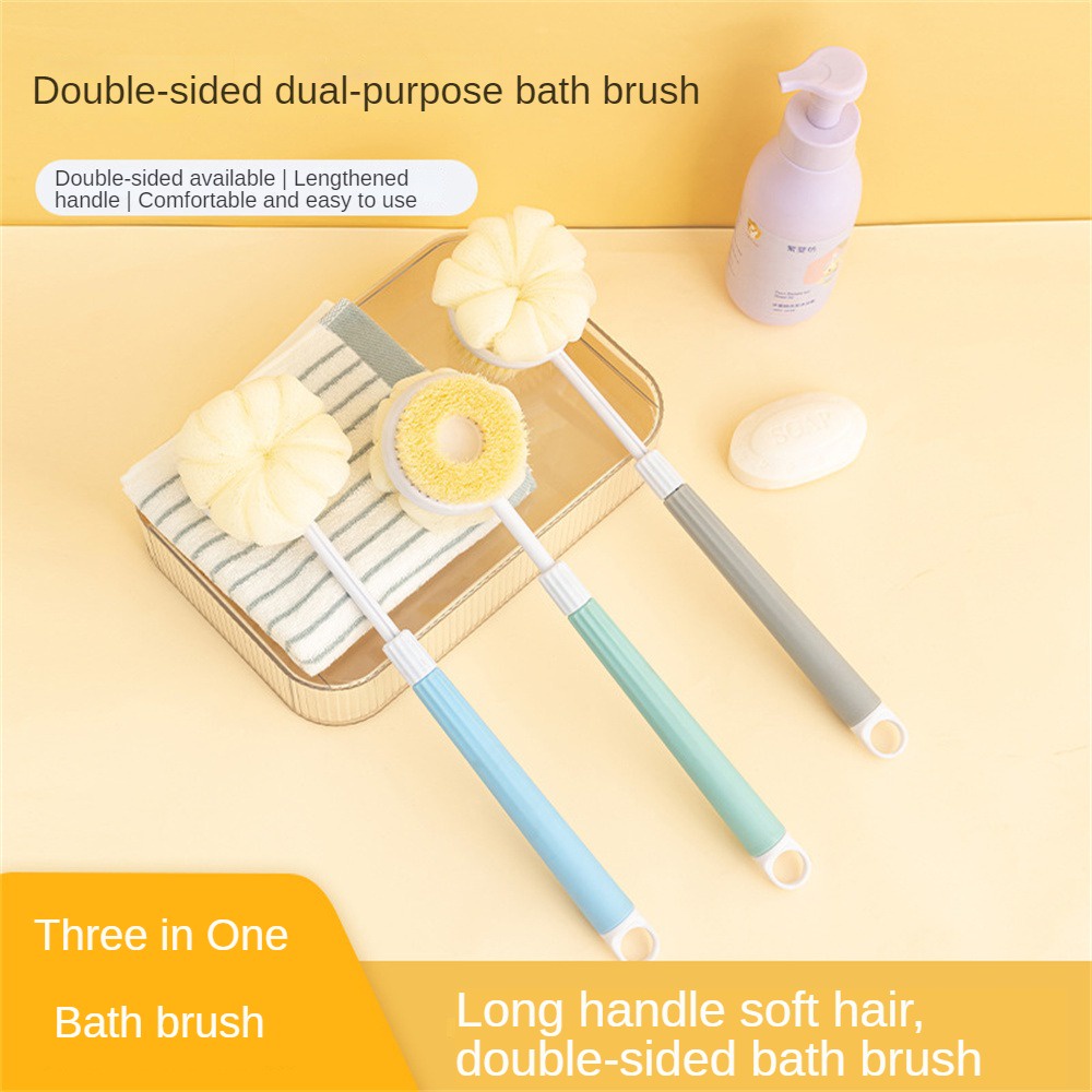 creative-3-in-1-bath-brush-แปรงฟองน้ำสองด้านแปรงอาบน้ำด้ามยาวขนนุ่มหลังแปรงอาบน้ำ-exfoliating-massage-cleansing-brush-ห้องอาบน้ำ-เครื่องมือ-cod