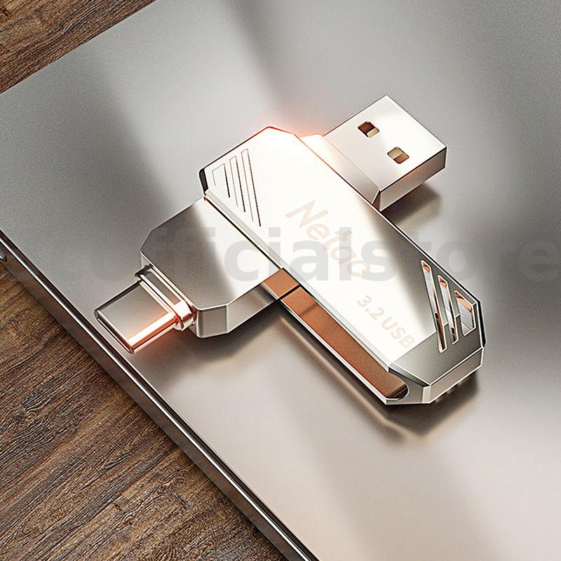 netac-us12-แฟลชไดรฟ์-type-c-a-64gb-usb3-2-พอร์ต-u-คู่-ความเร็วสูง-ขนาดเล็ก-แบบพกพา