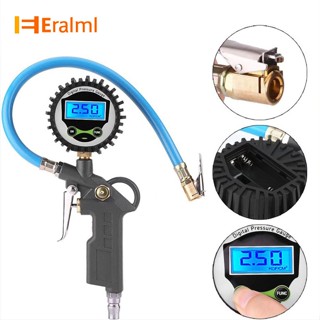 เครื่องวัดความดันลมยางดิจิทัล eralml (0-255 PSI) พร้อมเซนเซอร์ความแม่นยําสูง จอแสดงผล LED เกจวัดความดันอากาศ เพื่อความสะดวก