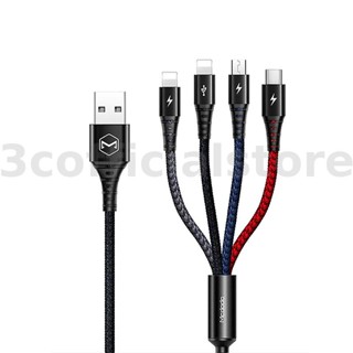 Mcdodo CA-6230 สายชาร์จ USB-A เป็น Type-C iP*2 Micro USB ยาว 1.2 ม. 2.4A ชาร์จเร็ว