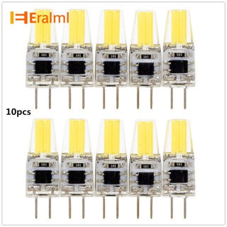 Eralml หลอดไฟฮาโลเจน LED G4 3W 5W 12V แบบเปลี่ยน สําหรับโคมไฟระย้า 10 ชิ้น