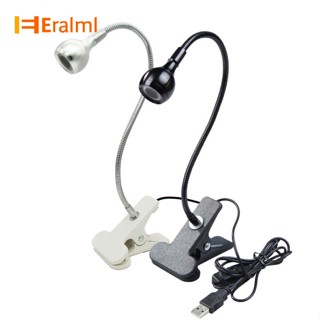 Eralml โคมไฟตั้งโต๊ะ LED 5V 3W USB พร้อมคลิปหนีบคอห่าน ยืดหยุ่น น่ารัก สําหรับตกแต่งเตียงนอน