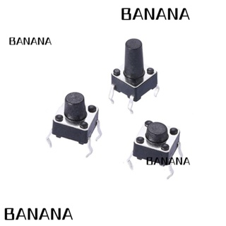 Banana1 ปุ่มกดสวิตช์ไฟ 6x6 มม. 4pin 10 Values สีดํา 20 ชิ้น