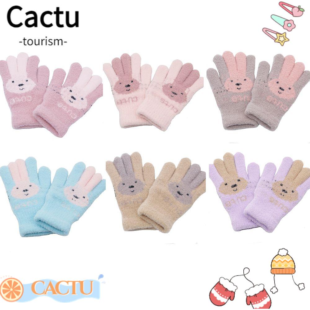 cactu-ถุงมือ-แบบเต็มนิ้ว-ให้ความอบอุ่น-แฟชั่นฤดูหนาว-สําหรับเด็กผู้หญิง-4-10-ปี