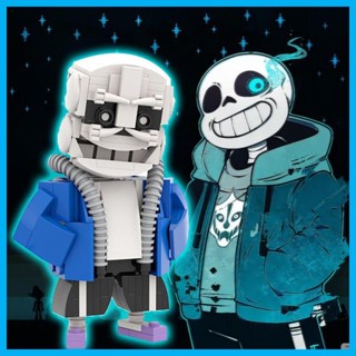 Sans (Undertale) ของเล่นตัวต่อ รูปหัวกะโหลกมนุษย์ โครงกระดูกสยองขวัญ