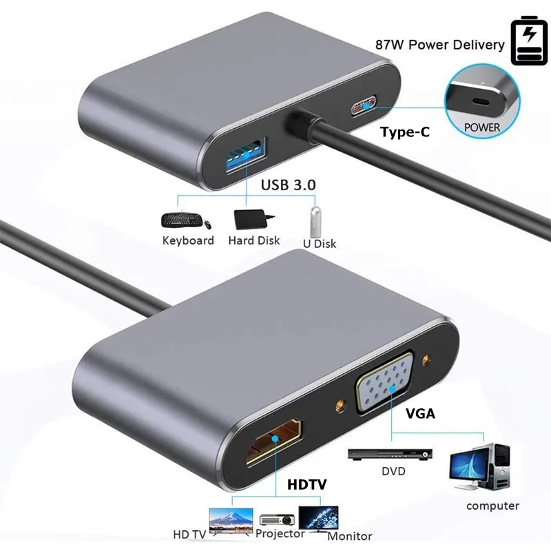 อะแดปเตอร์ชาร์จ-type-c-เป็น-hdmi-ultra-4k-hub-4-in-1-hdmi-vga-usb3-0-pd-87w-อเนกประสงค์-สําหรับ-macbook-matebook-xiaomi-samsung