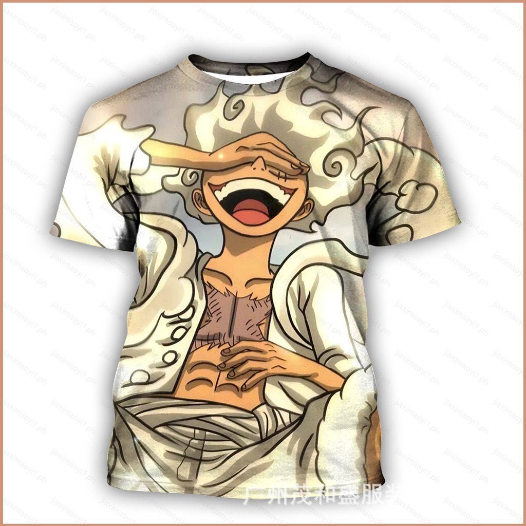 เสื้อยืดแขนสั้นลําลอง-พิมพ์ลายอนิเมะ-one-piece-luffy-gear-5th-sun-god-nika-3d-พลัสไซซ์-สําหรับทุกเพศ-23