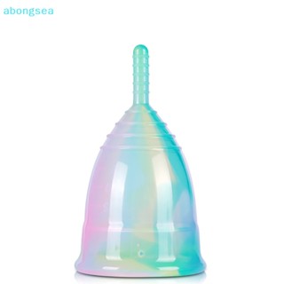 Abongsea ถ้วยประจําเดือน ซิลิโคนนุ่ม หลากสี สุขอนามัย ผู้หญิง ถ้วยประจําเดือน ใช้ซ้ําได้ ถ้วยดี