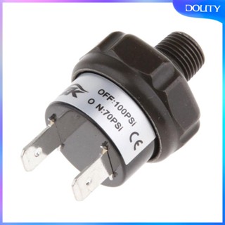 [dolity] สวิตช์ควบคุมแรงดันคอมเพรสเซอร์ 12V 70-100PSI Off 1/4 นิ้ว NPT