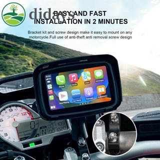 เครื่องนําทางอินเตอร์เน็ต GPS แบบพกพา กันน้ํา CarPlay สําหรับรถจักรยานยนต์ Android Auto