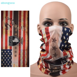 Abongsea หน้ากาก ผ้าพันคอ ลายธงอเมริกัน ไร้รอยต่อ สําหรับขี่รถจักรยานยนต์