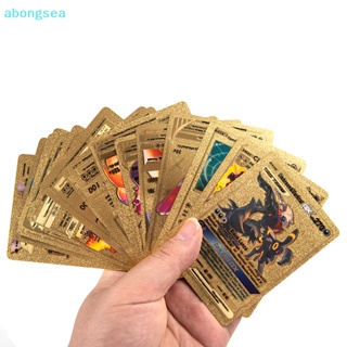 Abongsea การ์ดเกมโปเกม่อน ฟอยล์สีทอง สีเงิน 54 ชิ้น
