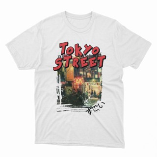 แฟชั่นใหม่ล่าสุด เสื้อยืด พิมพ์ลาย Tokyo-street