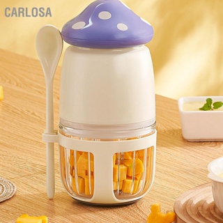  CARLOSA เครื่องเตรียมอาหารเด็กมัลติฟังก์ชั่นถ้วยเดี่ยวสีม่วง 6 ใบเหล็กใบมีดบดสำหรับอาหารโฮมเมดที่มีคุณค่าทางโภชนาการ