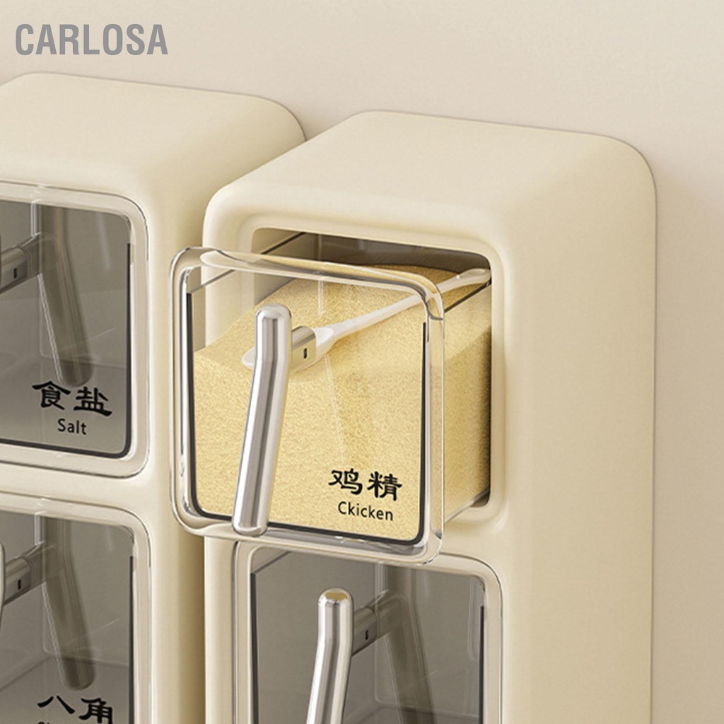 carlosa-ชุดกล่องใส่เครื่องปรุงรส-ใส-ติดผนัง-มัลติฟังก์ชั่น-ที่เก็บของในครัว-ตู้เซฟ-พลาสติก-ครีม